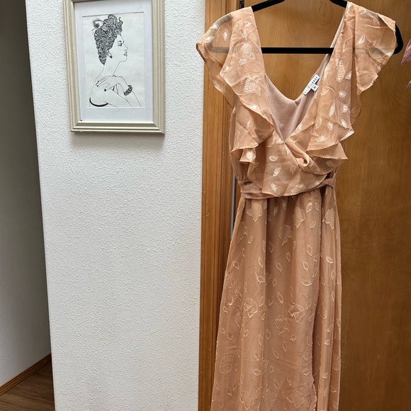 NWT Baltic born “Marion Jacquard Ruffle Maxi Dress” - Picture 4 of 7